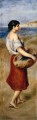 Mädchen mit einem Korb von Fisch Pierre Auguste Renoir